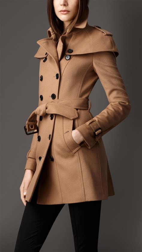 burberry wool coat brown